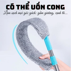 Chổi quét gầm giường uốn dẻo len lõi làm sạch mọi ngóc ngách tiện dụng cán dài 127cm