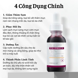 Tinh chất Zhensha Hết Mụn Se Khít Lỗ Chân Lông Da Căng Bóng Mịn Màng Sau 7 Ngày