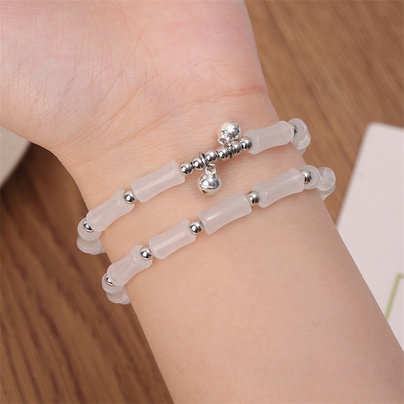 Vòng Đeo Tay May Mắn Bằng Tre Có Thể Điều Chỉnh Kích Thước Hình Lá Tre May Mắn Phong Cách Trung Hoa Thời Trang Cho Nữ