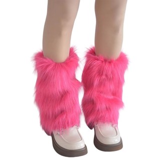 Hum Phụ Nữ Lông Thú Giữ Ấm Chân Mùa Đông Lông Dài Boot Cuffs Fuzzy Che Giày Trang Phục Dự Tiệc Cho Ngày Lễ Lễ Hội Biểu Diễn