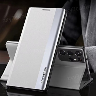 Ốp Lưng Cho Samsung Galaxy S26 S25 S24 Ultra Plus FE 5G 4G 2025 Vỏ Điện Thoại Mạ Da Flip Bracket Vỏ Chống Sốc Cho S26Ultra S26 + S25Ultra S24FE S25Plus S25FE Ốp Lưng
