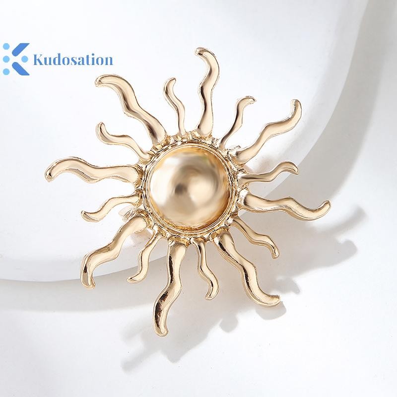 Kudosation Thời Trang Cá Tính Hoa Mặt Trời Thổ Cẩm Pin Cho Nữ Quần Áo Trang Sức Dự Tiệc Phụ Kiện