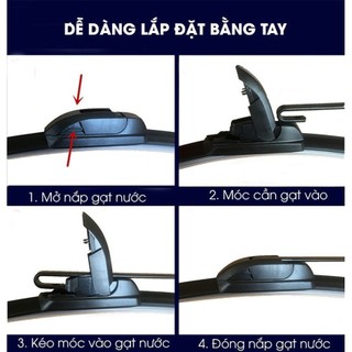 Gạt Mưa ô Tô BOSCH Loại 1 Gạt mưa, Silicone-HONDA CRV,City,HRV,Civic,Accord,Brio,Jazz