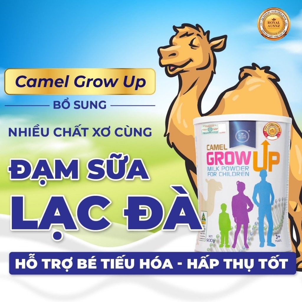 Ảnh Combo 2 Hộp Sữa Lạc Đà Camel Grow Up Milk Powder ROYAL AUSNZ Hỗ Trợ Tăng Chiều Cao Cho Bé Từ 3 Tuổi 900g/hộp 4