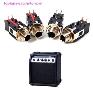 Toplanswatchstore 2 Cái Giắc cắm tai nghe âm thanh 6,35mm 1 / 4 inch 5 chân Micro âm thanh Ổ cắm nữ Bảng điều khiển gắn hàn Conenctor VN