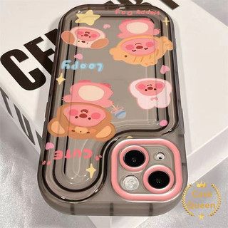 Ốp điện thoại hình động vật hoạt hình vui nhộn màu hồng tương thích cho IPhone 7Plus 15 11 13 12 14 Pro Max 14 7 8 Plus XS XR X Max SE 2020 Cặp đôi Vỏ điện thoại chống sốc Vỏ mềm trong suốt