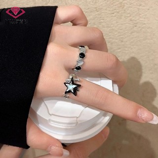 Nhẫn Hở Hình Ngôi Sao Năm Cánh Phong Cách hip hop Hàn Quốc y2k Thời Trang Cho Nữ Mới