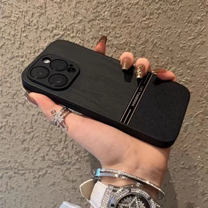 Sang Trọng Bao Da Điện Thoại Chống Sốc Họa Tiết Vân Gỗ Cho iphone15 pro max 14 13 12 11 pro max 14 15 plus xs max xr 7 8 plus 12 13 Ốp