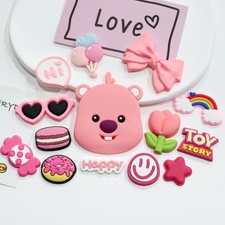 MEOWU Charm dán 3D Bé Hải Ly lớn dễ thương, sticker nổi trang trí đồ dùng học tập laptop, điện thoại
