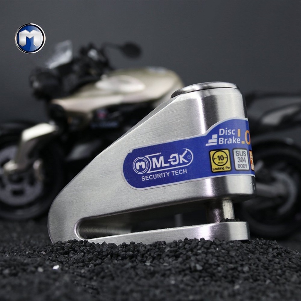 Ổ KHOÁ ĐĨA BÁO ĐỘNG XE MÁY MLOCK CHỐNG NƯỚC INOX 304 CHÍNH HÃNG NHẬP ...