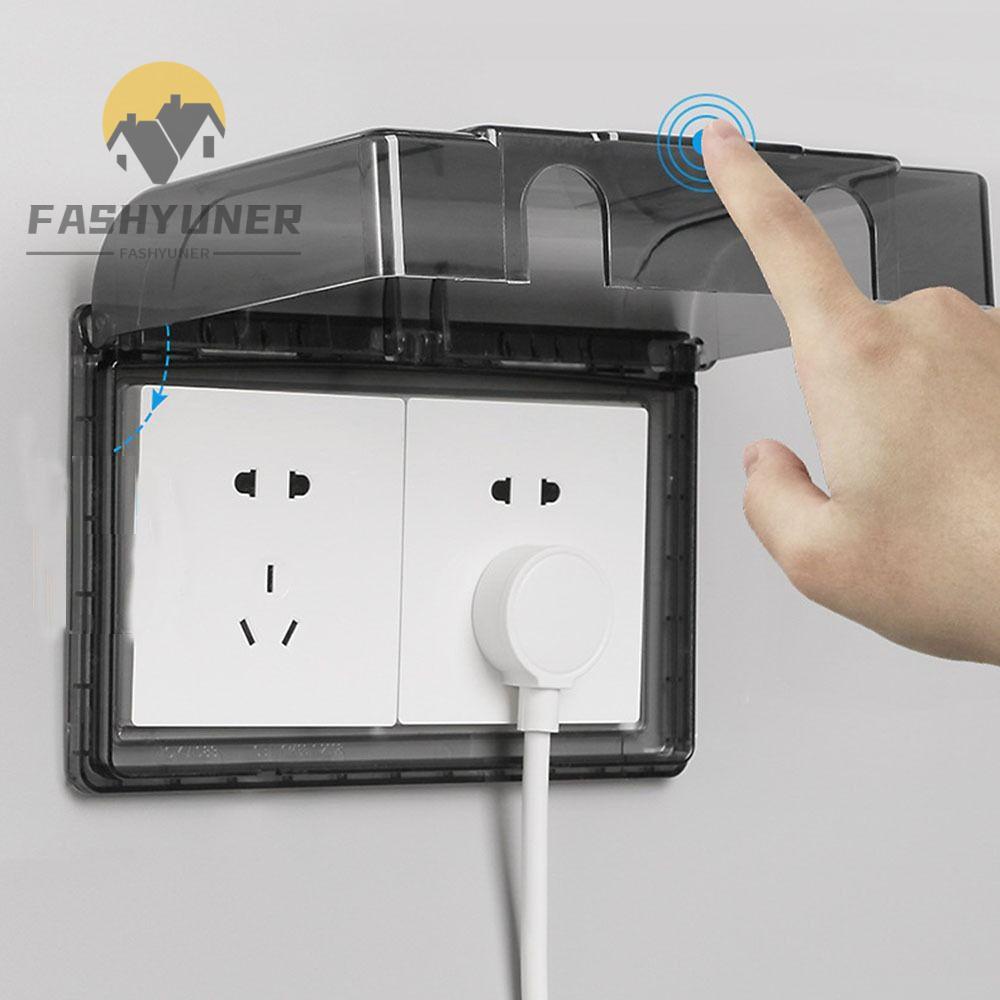 FASHYUNER Vỏ Bọc Ổ Cắm Điện Hai Vị Trí Tự Dính Bằng Nhựa ps Chống Nước Chống Văng