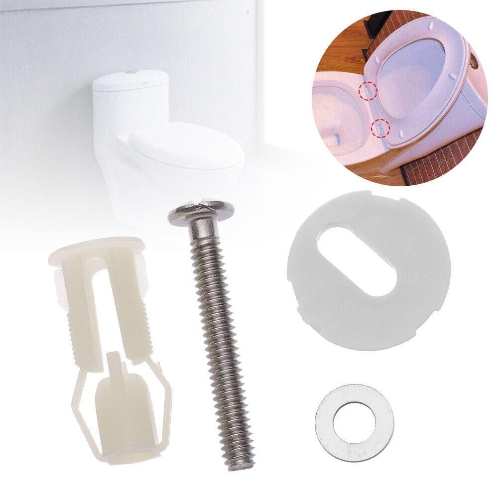 Neaverler Nắp Bồn Cầu Bu Lông Phụ Kiện, Thay Thế Đa Năng Cố Định Vít Bu Lông, Kim Loại Nylon Chất Lượng Cao Màu Trắng Phòng Tắm Đai Ốc Nhà Vệ Sinh