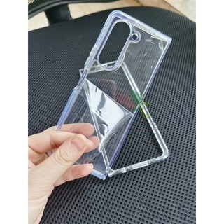 Ôp Điện Thoại pc Cứng Trong Suốt Viền Dẻo Mỏng Nhẹ Thời Trang Cho Samsung galaxy z fold 5 z fold 4 / 3 Vỏ
