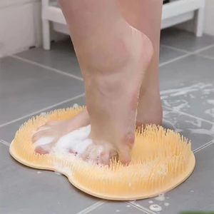 Giá sỉ - Tấm Chà Lưng Hít Tường, Cọ Chân Tạo Bọt Silicon Dán Tường Massage Tiện Lợi - FETA