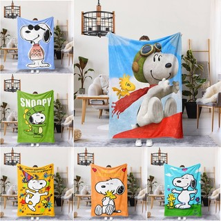 Snoopy Flannel Chăn Chăn Dễ Thương Quà Tặng Thiết Thực Cho Gia Đình Và Bạn Bè In Một Mặt Flannel Chăn Điều Hòa Không Khí Chăn Ngủ Văn Phòng Chăn