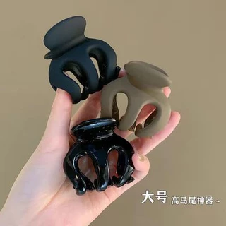 mùa hè Kẹp Tóc Đuôi Ngựa Màu Đen Phong Cách Hàn Quốc