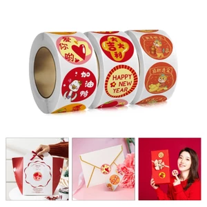 Mya 500 Cái Chúc Mừng Năm Mới Bọc Nhãn Dán Nhãn Tự Dính Bọc Nhãn