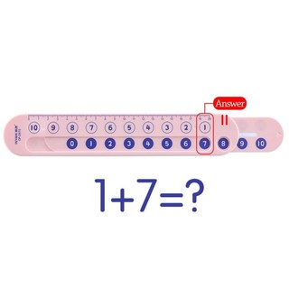 Thước trừ MONOSTYLE, Thước phân giải toán học bằng nhựa màu hồng / xanh, Trình diễn giảng dạy di động bền bỉ trong vòng 20 thước cộng Đồ dùng học tập