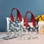 Túi mua sắm trong suốt DWEL, Túi Tote trong suốt Little Daisy, Túi quà tay cầm PVC