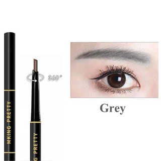 Dính Lông Mày AFTEROF, Bút Chì Lông Mày Tự Động Xoay 360 Độ, Có Bàn Chải Bút Lông Mày Chống Thấm Nước Hai Đầu Nữ