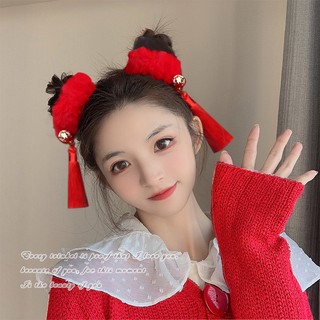 Dây Buộc Tóc Cao Su Mềm Co Giãn Phong Cách Trung Hoa Mừng Năm Mới