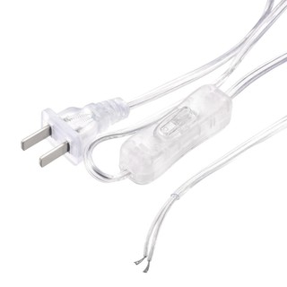 [COD] 2 Dây nguồn công tắc cắm trong suốt, Dây đèn trong suốt 1,8 mét bằng nhựa Pvc cao su có công tắc, Cáp kết nối nguồn thiết bị gia dụng bằng đồng trong suốt màu bạc