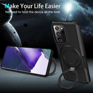 Dành Cho Samsung Note 20 Ultra 5G Ốp điện thoại Có Giá Đỡ Nhẫn PC Cứng Lưng Mềm TPU Edge Quân Sự Cấp Chống Rơi Chống Sốc Mỏng Bao