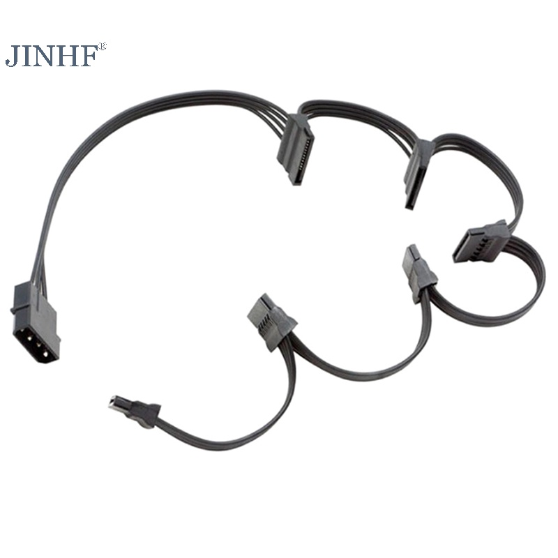 Cáp Chia Ổ Cứng sata 4pin 1 male Sang 3 / 4 / 5 / 6 female