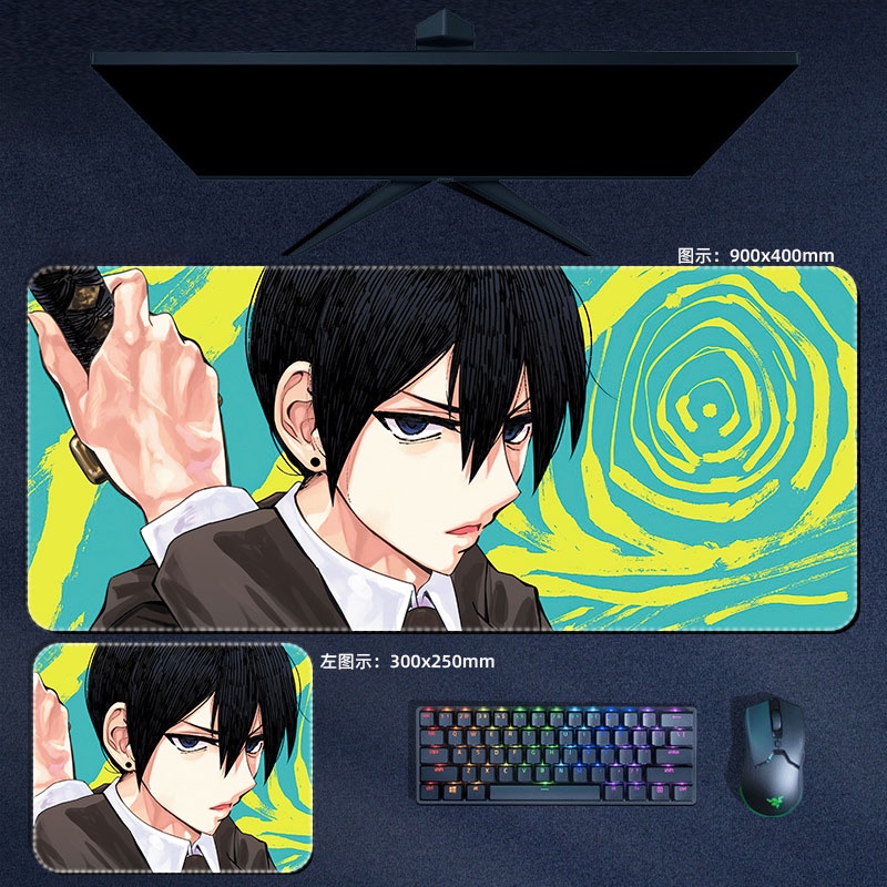 Máy Cưa Xích Người Chuột Thảm Makima Aki Devil Reze Quanxi Anime Mouse Pad Máy Tính Laptop Game Thủ Miếng Lót PC Phụ Kiện Chơi Game Thảm Để Bàn