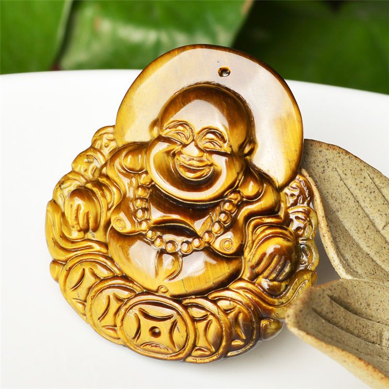 Mặt Dây Chuyền Hình Phật Bằng Đá Mắt Hổ Thời Trang