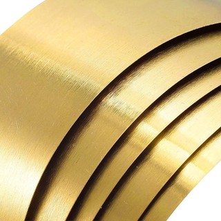 Cuộn tấm đồng thau SEYAWSON, Tấm lá kim loại màu vàng 1000mm x10mm, Dây phim vàng cắt tự do Thủ công mỹ nghệ Gia công kim loại