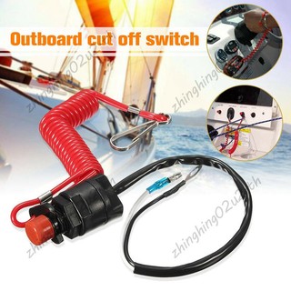 Thuyền Động Cơ Khẩn Cấp Kill Stop Switch Cho Yamaha / Tohatsu Outboard Stop Kill Switch Cắt Công Tắc Với Dây Buộc An Toàn