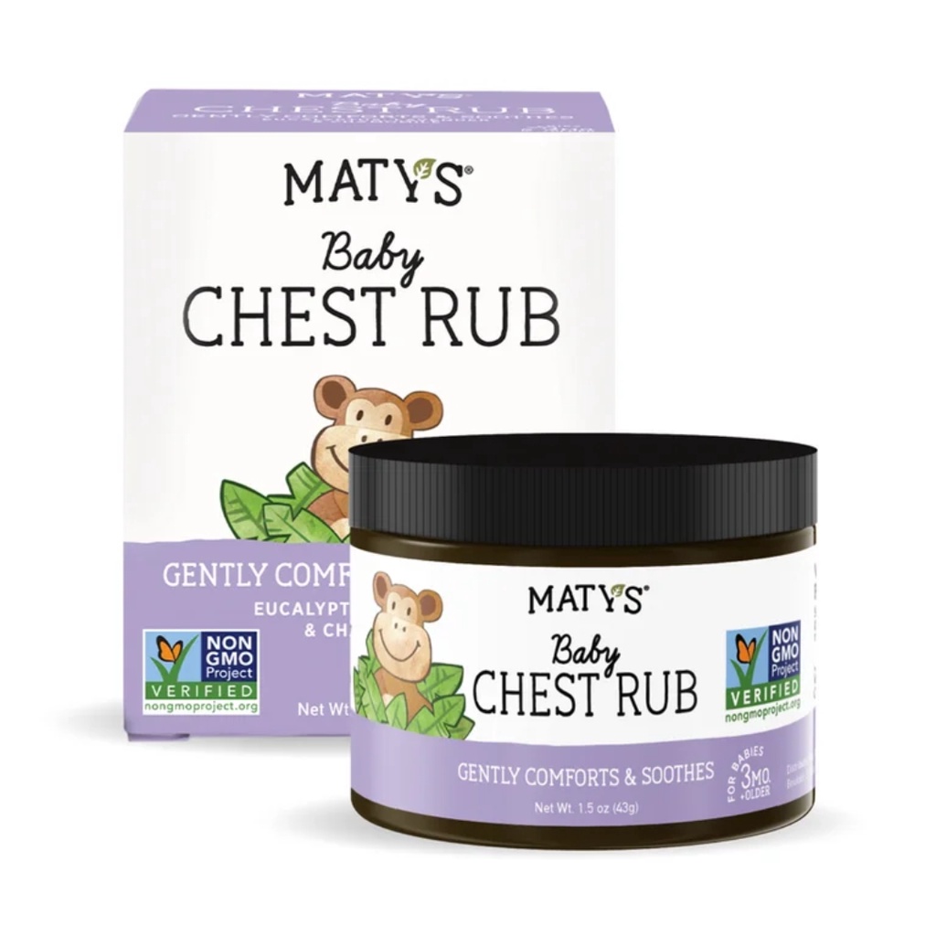 Dầu Bôi Ấm Ngực Maty's All Natural Baby Chest Rub, 43g (3M+) Shopee
