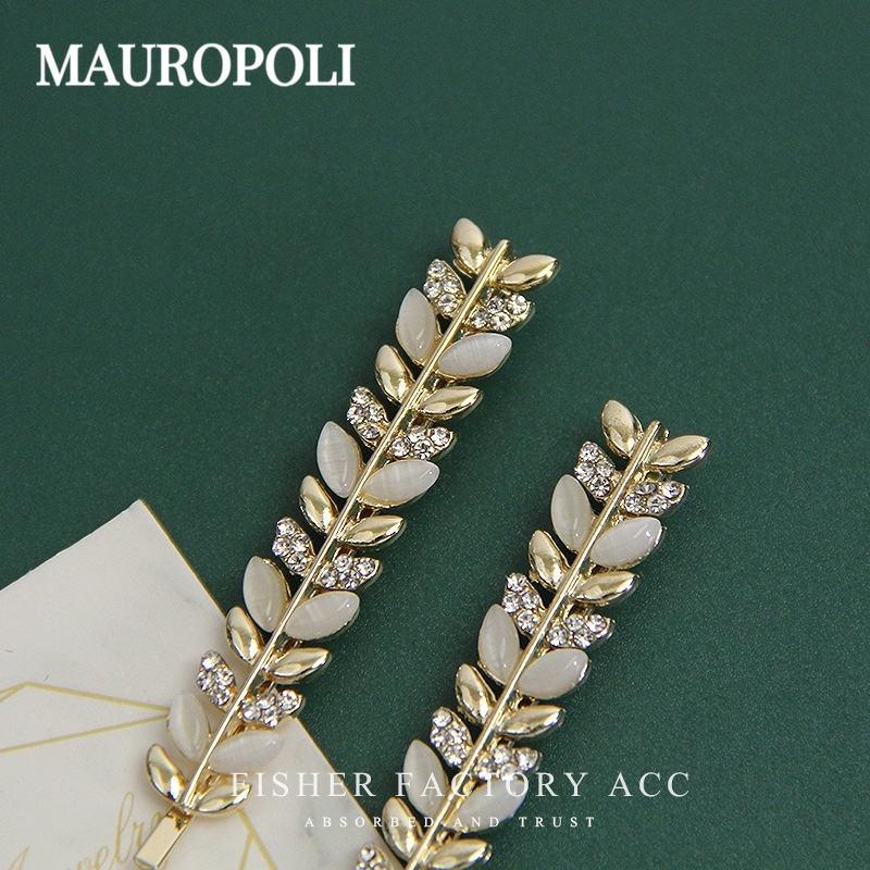 Mauropoli [Hàng Có Sẵn] Kẹp Tóc Kẹp Tóc Nhỏ Đính Đá Mắt Mèo Bằng Hợp Kim Mới Cho Nữ