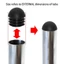 YYlingx 12 Chiếc Nội Thất Ống Tròn Cắm, Miếng Lót Chân Đen Nội Thất Chân Cắm, Đệm Nhựa Chống Trơn Trượt Bàn Ghế Chân Ống Phích Cắm