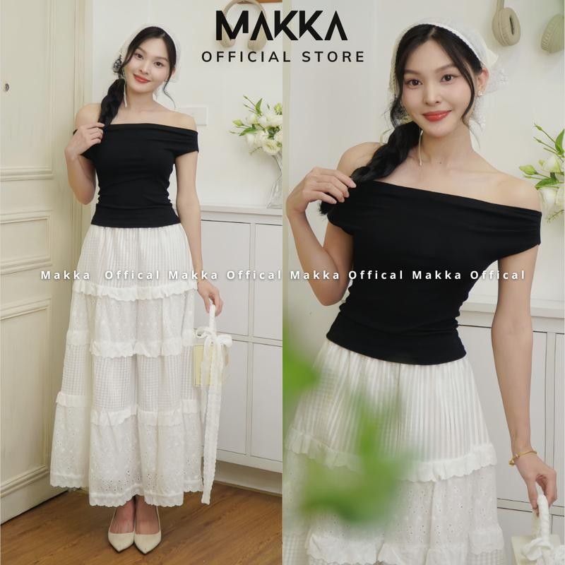 Áo thiết kế nữ  áo trễ vai co giãn ôm body tôn dáng phong cách tiểu thư thanh lịch 3008 Top Women