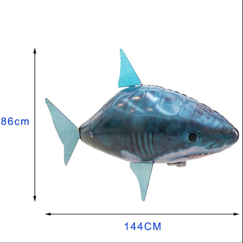 DELMER Air Flying Fish, Cá Mập Bay Qua Phòng Điều Khiển Từ Xa Cá Mập, Trang Trí Tiệc Mô Phỏng Bơi Không Khí RC Động Vật Bay Bóng Chú Hề Cá Trẻ Em Trẻ Em