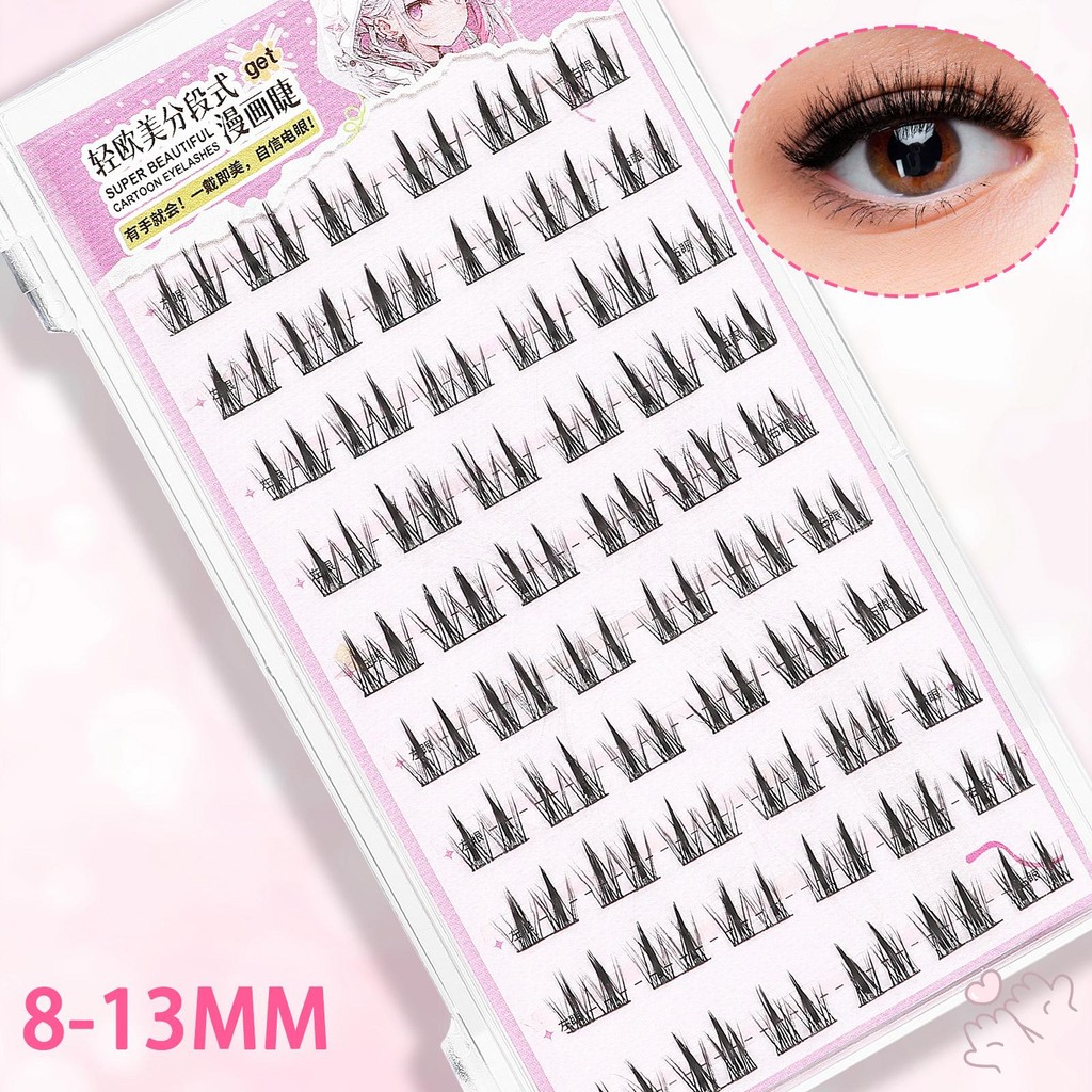 C Curl 8-13mm Cụm mi Cosplay tự nhiên Lông mi giả