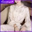 Mới Áo Sơ Mi Lụa Dâu Tằm Tay Dài Cổ Đứng Phong Cách Trung Hoa Cổ Điển Ngọt Ngào Dành Cho Bạn Nữ