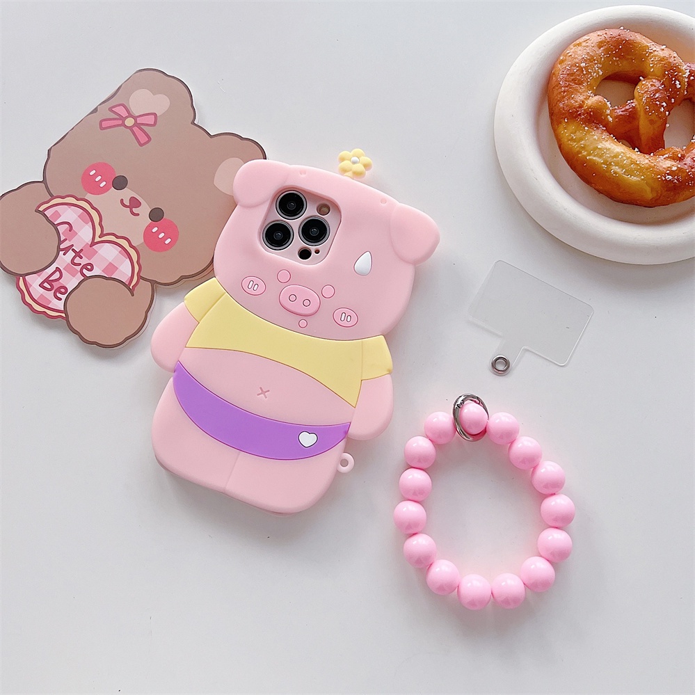 Realme 10 5 6 6S 7 8 9 Pro 9i 8i 7i 6i 5i 5s C17 C15 C12 C11 C21Y C21 C31 C30 C30S C35 C20 C53 C55 Xu hướng thời trang Thiết kế độc đáo Vỏ điện thoại hình heo con dễ thương Vỏ silicon mềm chống sốc