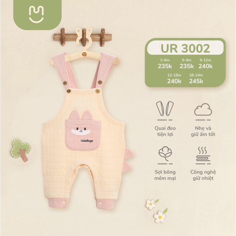 (6-12kg)Yếm Trần Bông Dễ Thuơng Uala Rogo Cho Bé UR3002