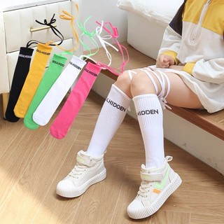 Tất Vớ Cotton Cổ Cao Cột Dây, Vớ Đan Chéo Phong Cách Hiphop HaminStore