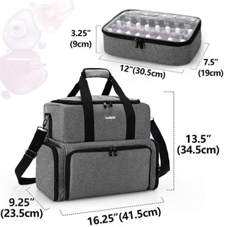 NEAVERLER Túi Bảo Quản Móng Tay NEAVERLER, Túi Làm Móng Gel Sơn Móng Tay Nylon, Túi Xách Di Động Dung Tích Lớn Có Thể Tháo Rời Túi Đựng Mỹ Phẩm Túi Đựng Nữ