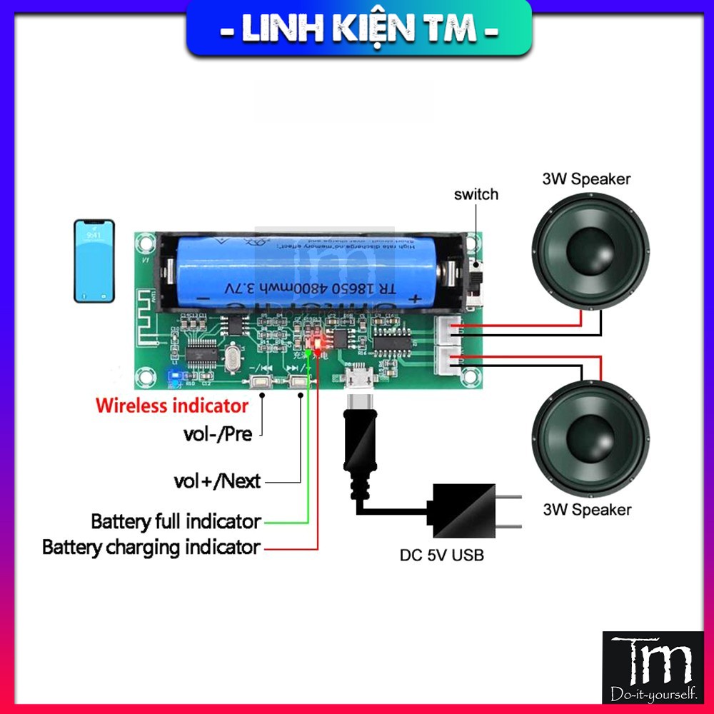 Mạch Loa Bluetooth 2*3W PAM8403 (XH-M153) | Shopee Việt Nam