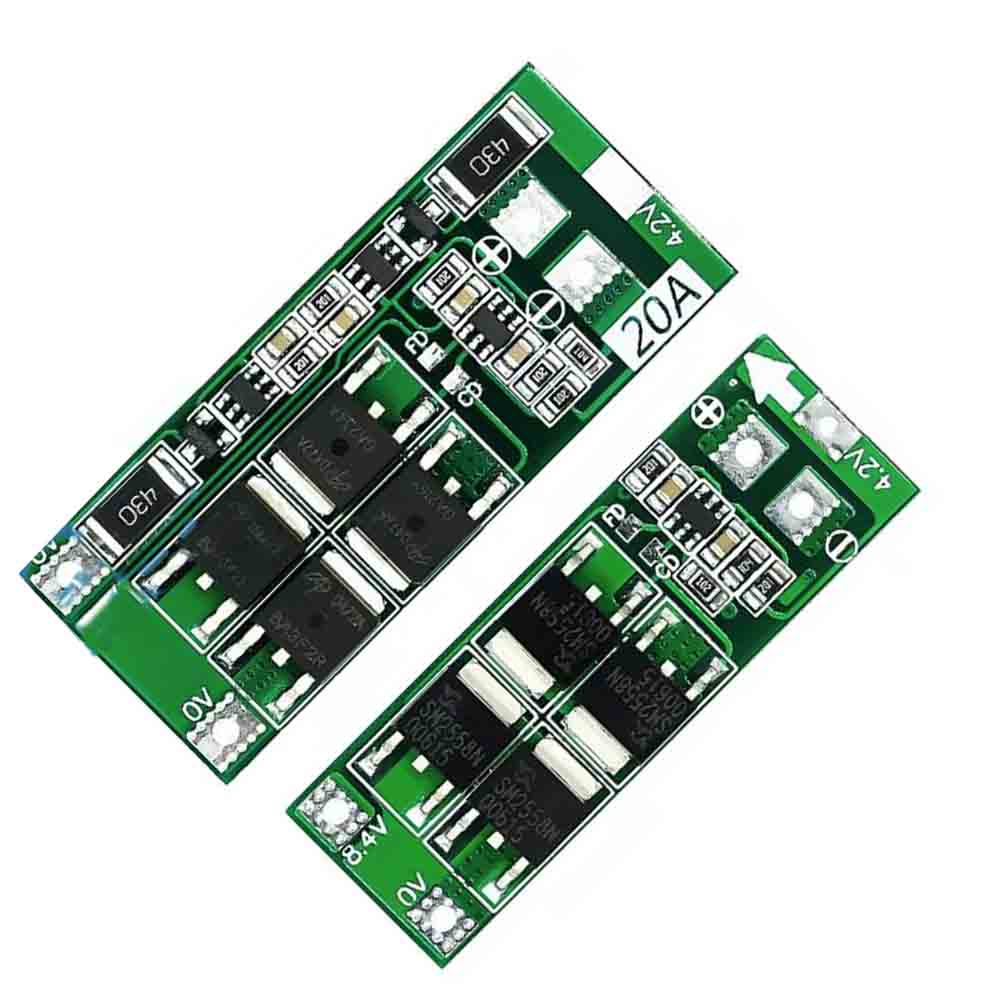 Module BMS 2S 20A 7.4V 8.4V – Protection Batterie Lithium 18650 – Charge 10A / Décharge 20A – PCB Équilibrage