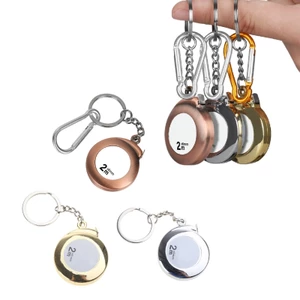 BTF Nhỏ Đo Băng Móc Khóa Mini Đo Băng Có Thể Thu Vào 6 Chân 2M Không Gỉ