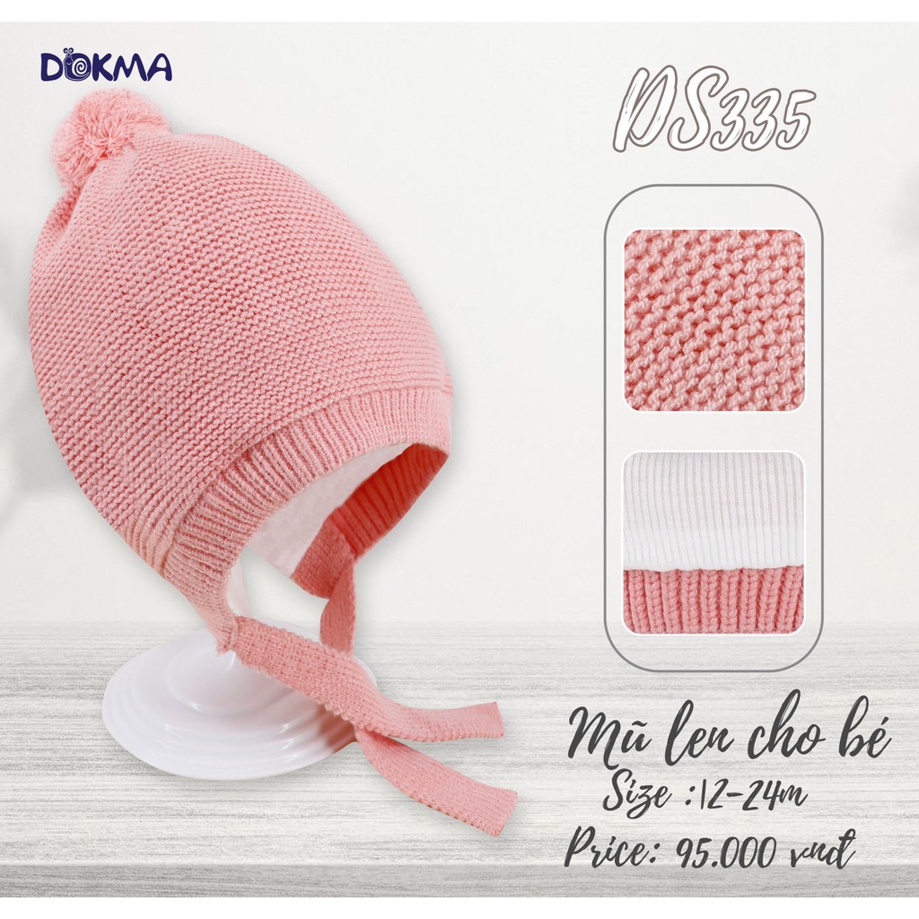 [Dokma] Mũ Len Lông Cừu Cho Bé Dokma Mã DS339, Mũ Len Cho Bé Dokma DS335