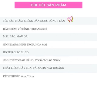 60 Miếng dán ngực, dán ti giấy cao cấp, đi biển thoải mái, nhỏ gọn, tiện lợi, thay áo ngực