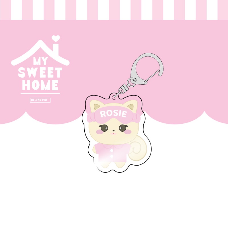 Mặt dây chuyền màu hồng của Black Pink móc khóa acrylic trong suốt tùy chỉnh độ nét cao hai mặ