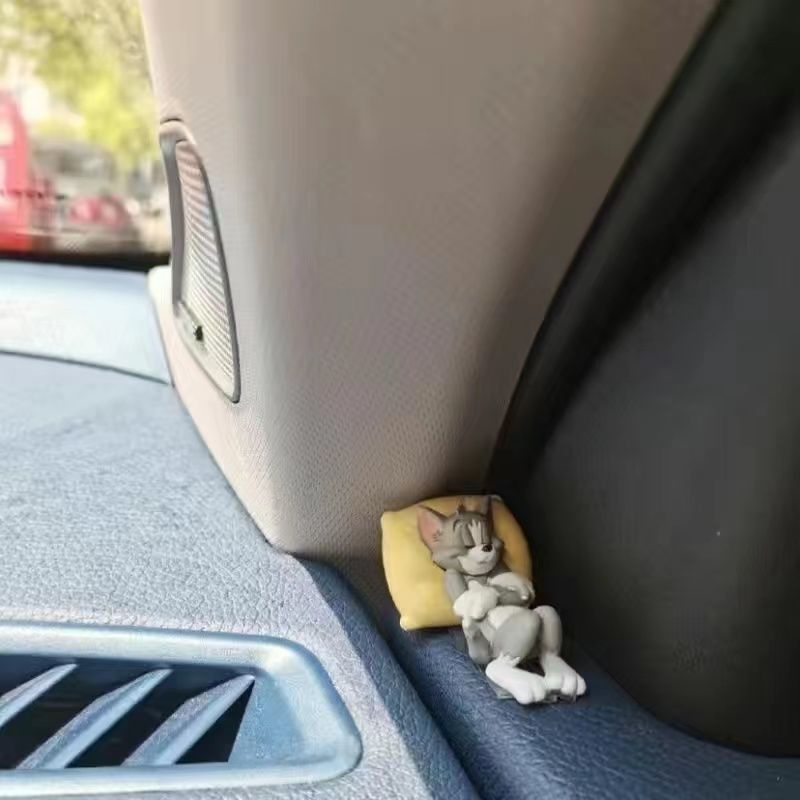 Tom Và Jerry Trang Trí Xe Hơi Đáng Yêu Búp Bê Handmade Để Bàn Đồ Trang Trí Phụ Kiện Trang Trí Nhỏ
